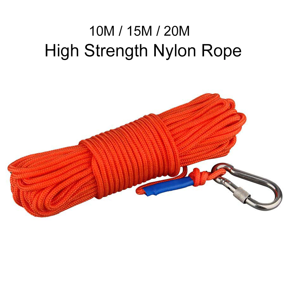10M 15M 20M Magnet Fishing Nylon Rope D5mm D6mm Safe Durable High Strength Braid Cord Neodymium Gift Search Magnets