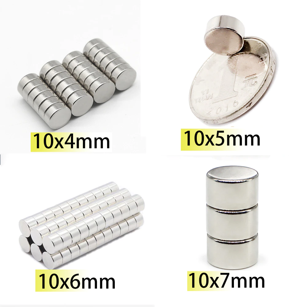 10x4mm 10X5 10X6 10X7MM Magnet Superpower 10*5mm N35 Neodymium Magnets Nickle Coating Search Magnetic Fridge DIY Crafts Aimant