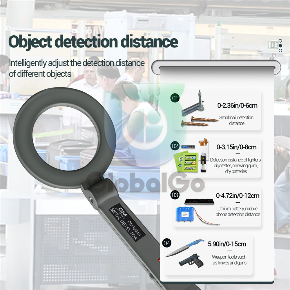 Metal Detector DM3004A Handheld Alarm High Sensitivity Metal Scanner Security Checker Search Coil Metal Detect Tool