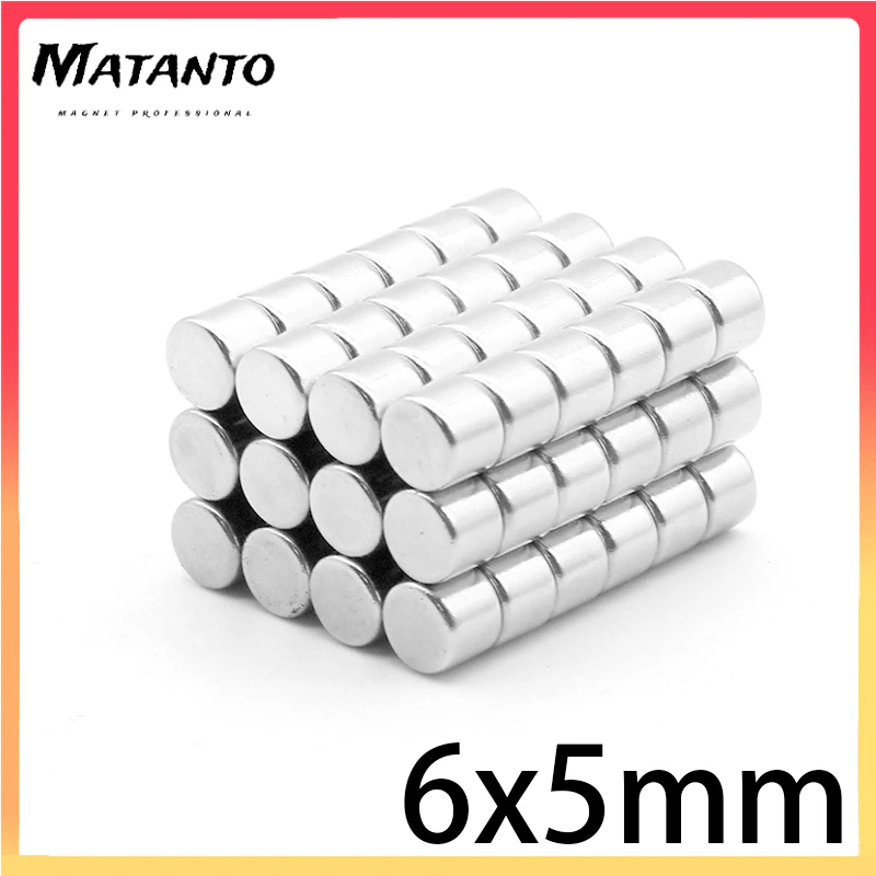 20/50/100/150/200/300PCS 6×5 mm Disc Rare Earth Neodymium Magnets N35 6x5mm Small Round Search Magnet Strong 6*5 mm