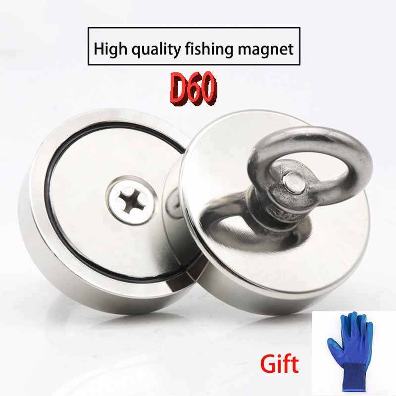 D60 Search Magnet Heavy Duty Rare Earth Strong Neodymium Fishing Magnet with Magnetic Rings Super Powerful Salvage Magnets post thumbnail image
