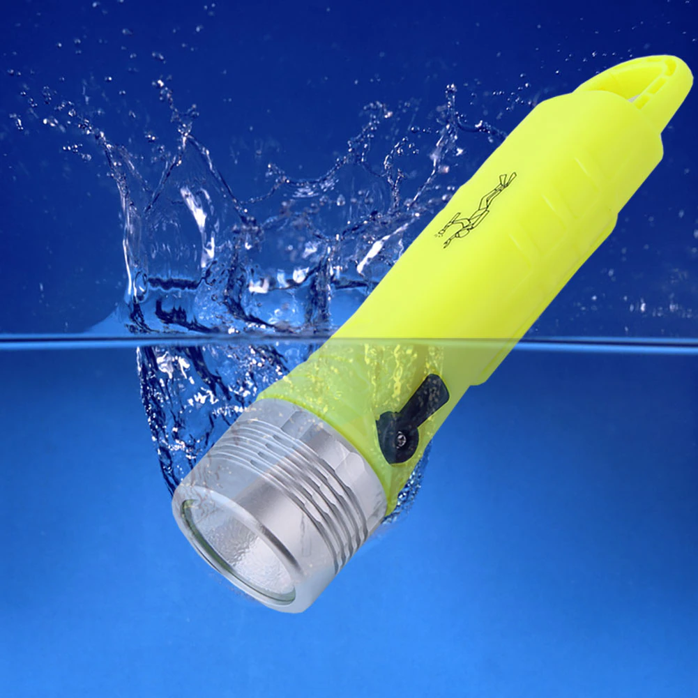 LED Diving Flashlight One Working Mode Portable Lantern Waterproof Underwater Scuba Dive Flashlights Torch Light Search Lamp post thumbnail image