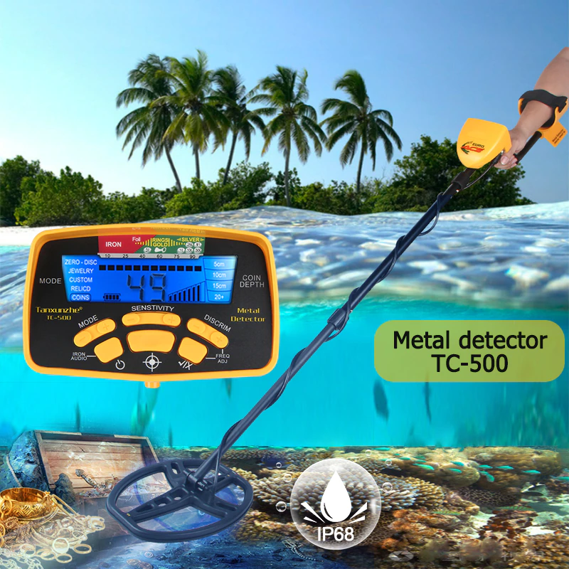 Metal Detector Professional 1.5m Depth Gold Detector With DD Search coil Detector wiring Pinpointer Waterproof Digital Display post thumbnail image