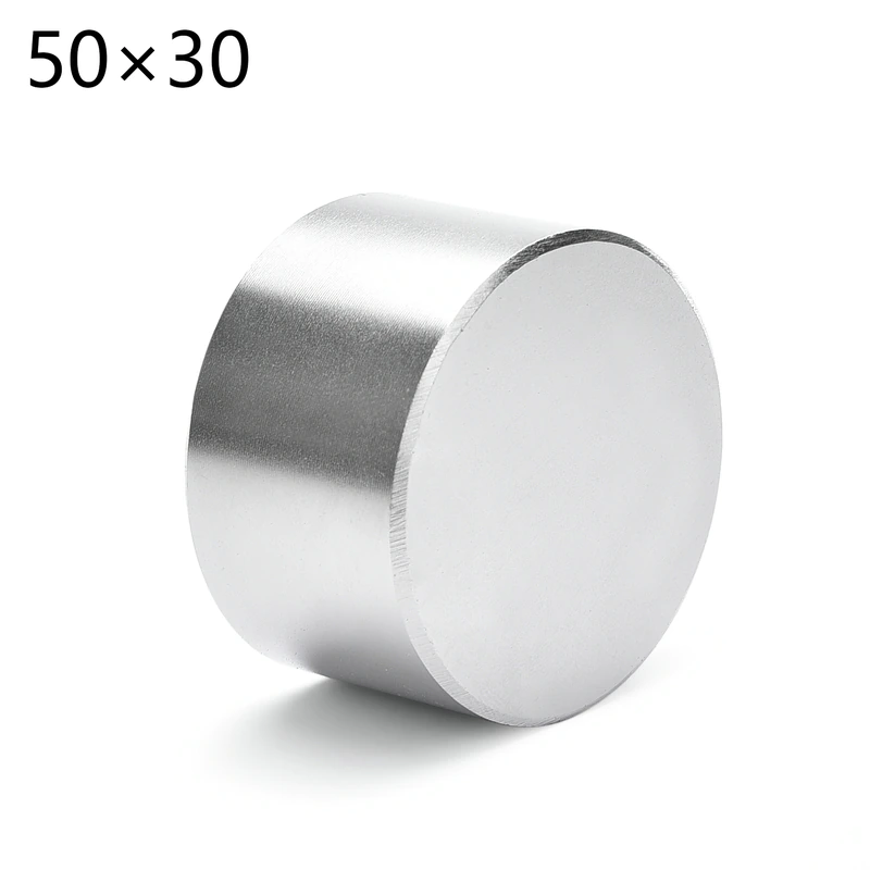 Neodymium magnet 50×30 N52 super strong round magnet rare earth D40-70mm 50*30 search powerful permanentgallium metal N35 N40