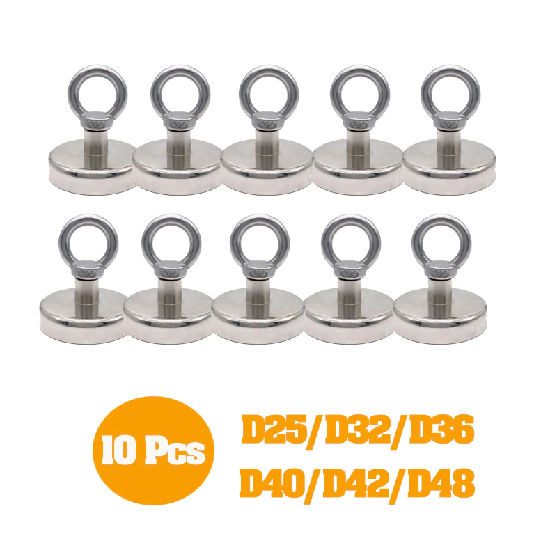 10 Pcs Neodymium Magnet Search Magnetic hook D20 mm Super Power Salvage Fishing Magnetic Stell Cup Holder Fishing Magnet Search post thumbnail image