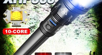 1000000LM XHP360 Powreful Tactical Flashlight High Power Led Flashlights 7 Modes Rechargeable Torch Light For Camping Hunting