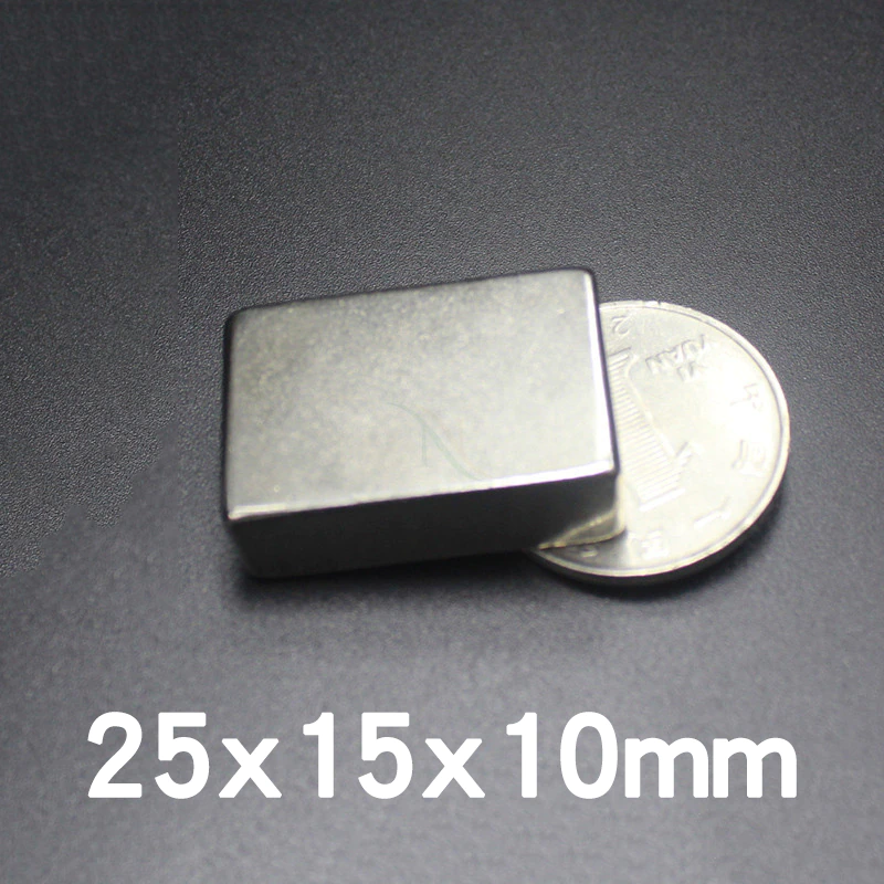 1/2/3pcs 25x15x10mm NdFeB Search Quadrate Magnet Stong Magnets 25x15x10 mm N35 Powerful Neodymium Magnetic 25*15*10mm