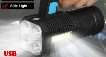 2000LM Super bright Powerful USB LED Flashlight Searching Torches Night Light Lamp Hand Camping Lantern Rechargeable Battery