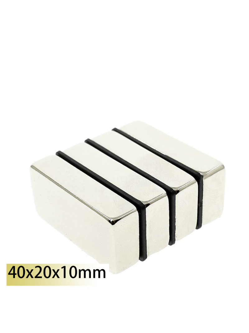 20/25pcs 40x20x10mm Rectangle 40×20 Square Neodymium Bar Block Strong Magnets Magnets Search Magnetic Bar Ndfeb