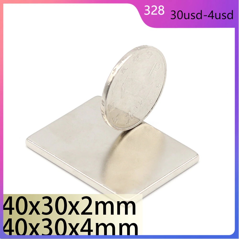 20/30pcs 40x30x2 40x30x4 N35 NdFeB Block Neodymium 40×20 Magnet Super Strong Permanent Magnetic Search magnets fridge 40x30mm