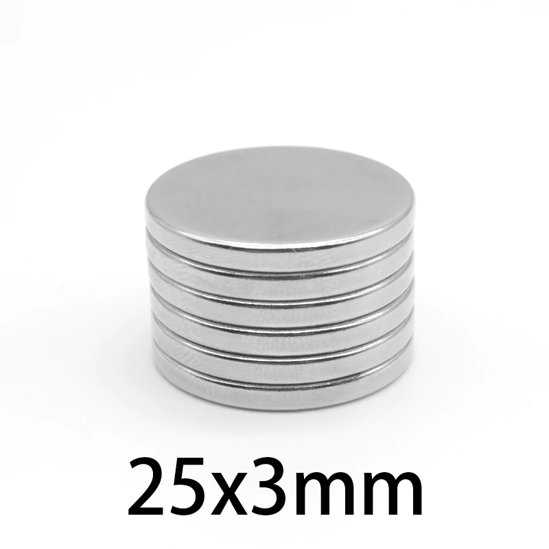 2/5/10/20/30PCS 25×3 mm Round Rare Earth Neodymium Magnet 25mm*3mm Search Magnet Strong 25x3mm Disc Permanent Magnet 25*3 mm post thumbnail image