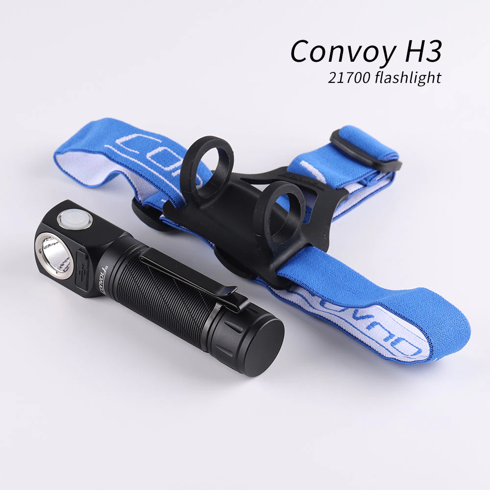 Convoy H3 Flashlight Headlight Nichia 519A R9080 Led Linterna High Power 21700 Head Lamp Flash Light Torch Type-C Headlamp