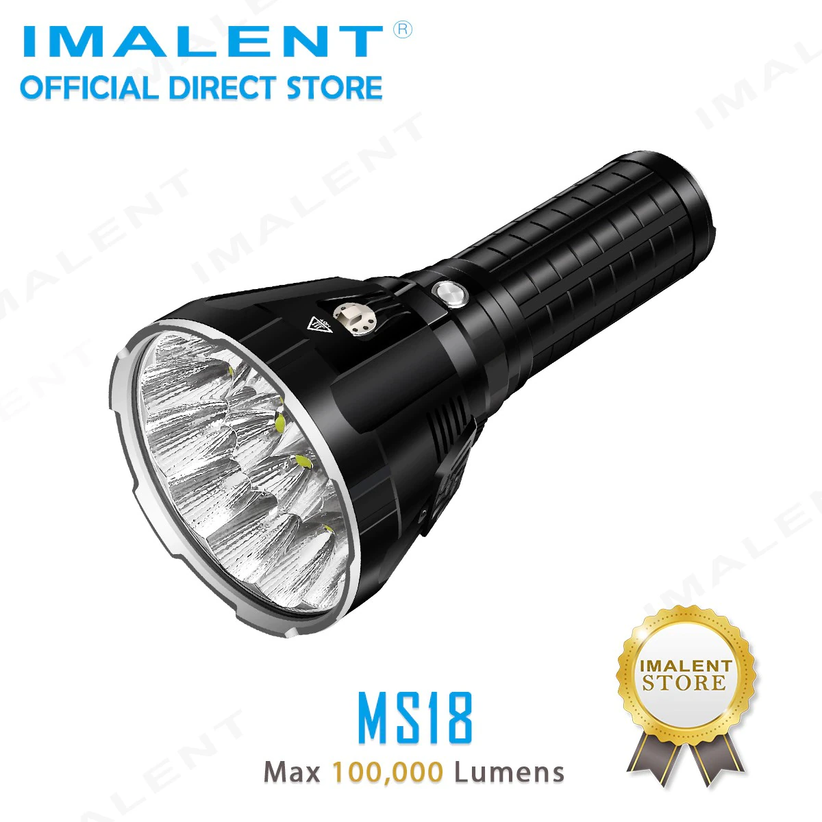 IMALENT MS18 Super Bright Flashlight High Power 100000 Lumen Rechargeable Professional LED Torch Handlight for Outdoor Searching