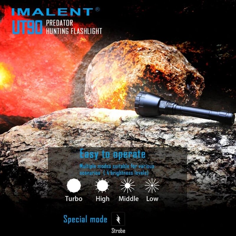 IMALENT UT90 Predator Flashlight Luminus SBT-90 2nd 4800LM LED Flashlight with 21700 Battery for Hunting or Search and Rescue post thumbnail image