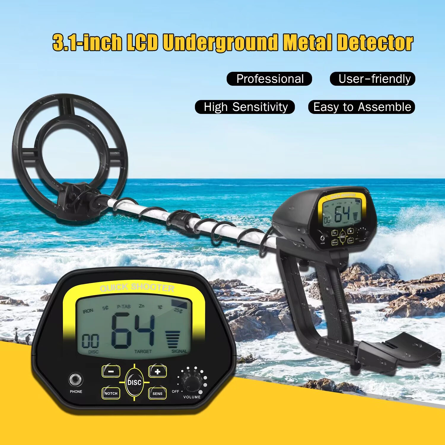 MD4060 MD4030 Metal Detector Accessories Underground Metal Detector Pinpointer Gold Detectors Jewelry Treasure Hunter