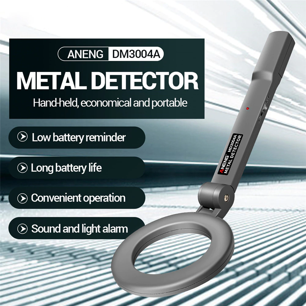 Metal Detector DM3004A Portable Handheld Folding Metal Finder Tracker Pinpointer Alarm Sensitive Search Coil Metal Detect Tool