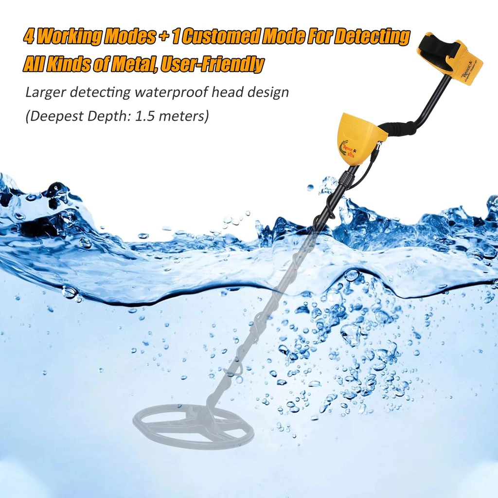 Metal Detector MD6350 Gold Detectors Wiring Professional Underground Detect Sensor With Headphone Search Hunter Digger