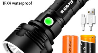 Most Powerful LED Flashlight XM-L2 XHP70 Outdoor LightingTactical Torch USB Rechargeable Waterproof Lamp Ultra Bright Lantern