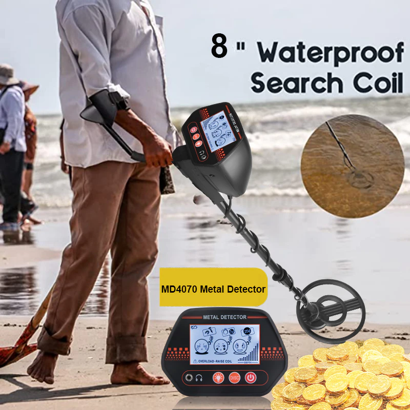 New MD-4070 Treasure Hunter Detecting PinPointer Metal Detector Underground Depth Scanner Search High Precision Gold Detector