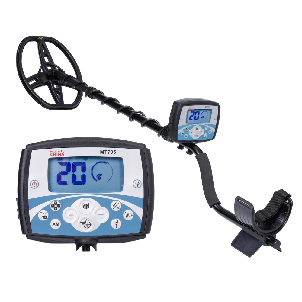 Professional Underground Metal Detector MT705 with 11" Waterproof Search Coil LCD Display Backup Light 3 Frequencies