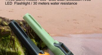 Underwater Metal Detector 360 Search Treasure Pinpointing Finder Probe With Belt Holster Waterproof Handheld Pin Pointer Wand