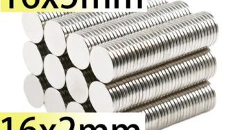 100pcs 16x1mm 16x2mm16x3mm 16x5mm Magnet 16*2mm N35 super strong Neodymium Magnets Nickle Coating Search Magnetic Fridge DIY