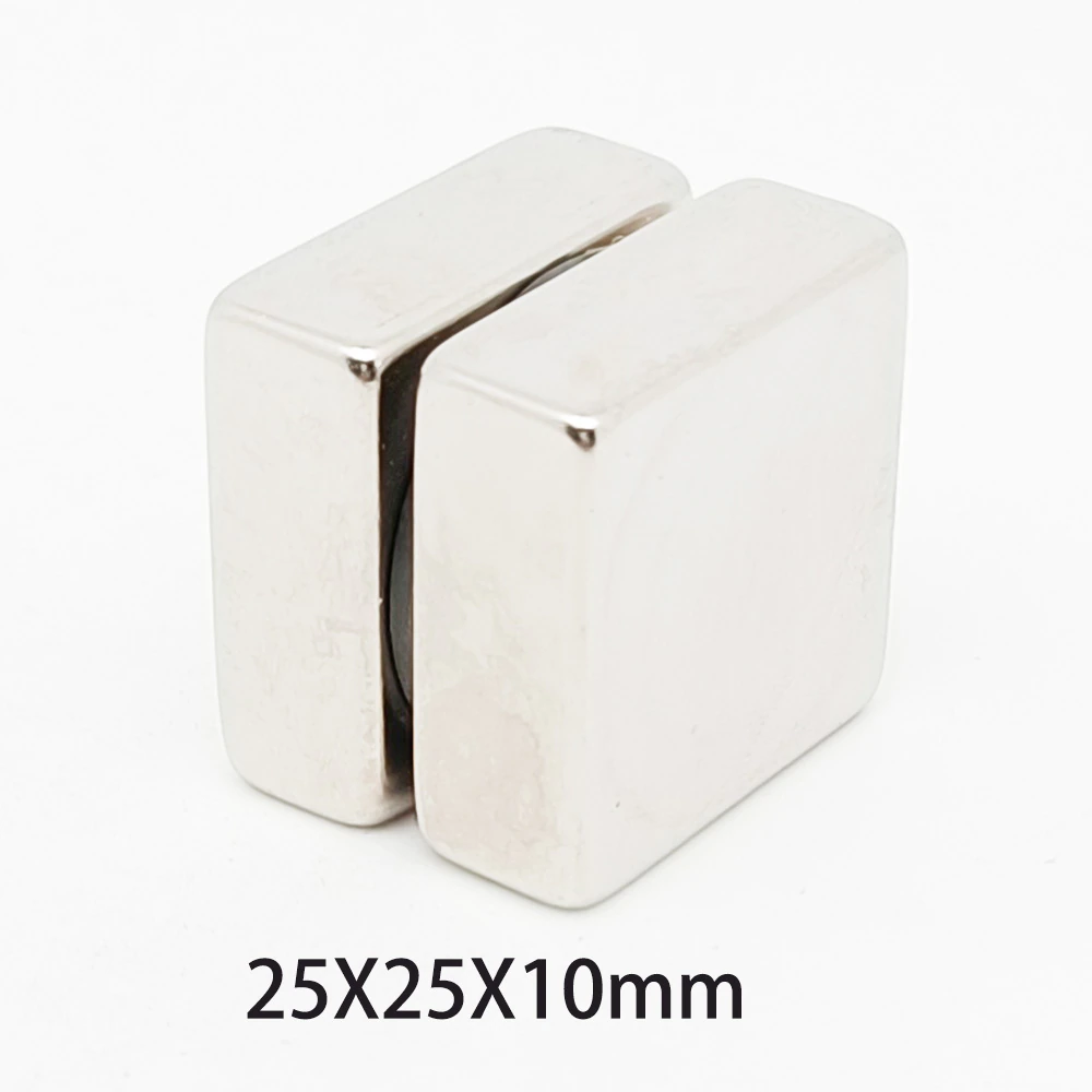 1/2/3/5/10PCS 25x25x10mm Square Search Magnet N35 Permanent Magnet 25x25x10 Thick Block Rare Earth Neodymium Magnet 25*25*10