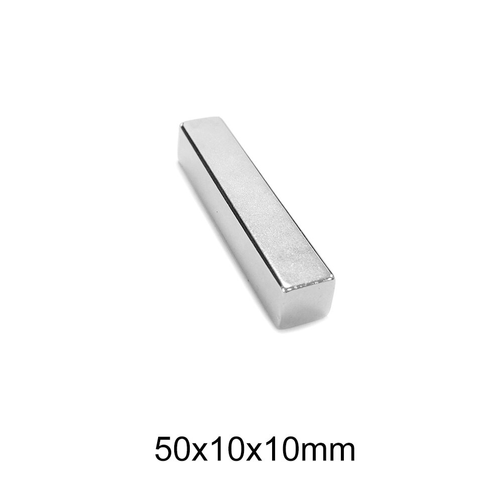 1/2/5/10PCS 50x10x10 Strong Magnet sheet 50mm*10mm Permanent Neodymium Magnet 50x10x10mm Strip Block Search Magnets 50*10*10 post thumbnail image