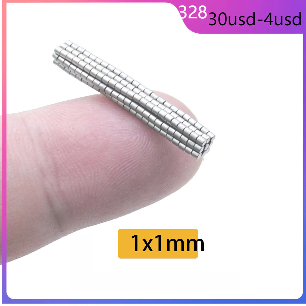 1X1mm Round Mini Magnet Rare Superpowered 1*1mm Earth Neodymium Magnets for door Search Magnetic Fridge DIY Crafts Aimant Ring
