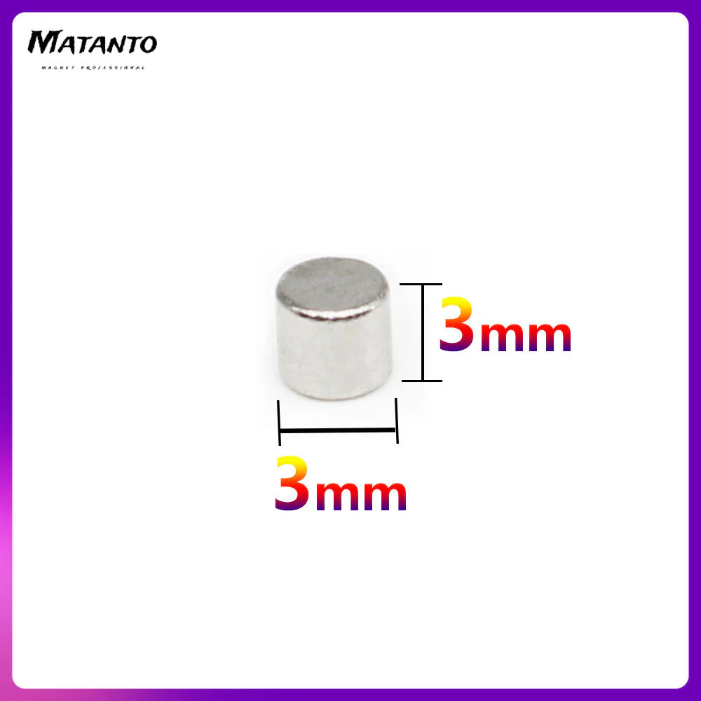 50/100/200/500/1000/2000PCS 3×3 Mini Small Disc Search Magnet Magnets 3x3mm Round Neodymium Permanent Strong Magnets 3*3 mm post thumbnail image