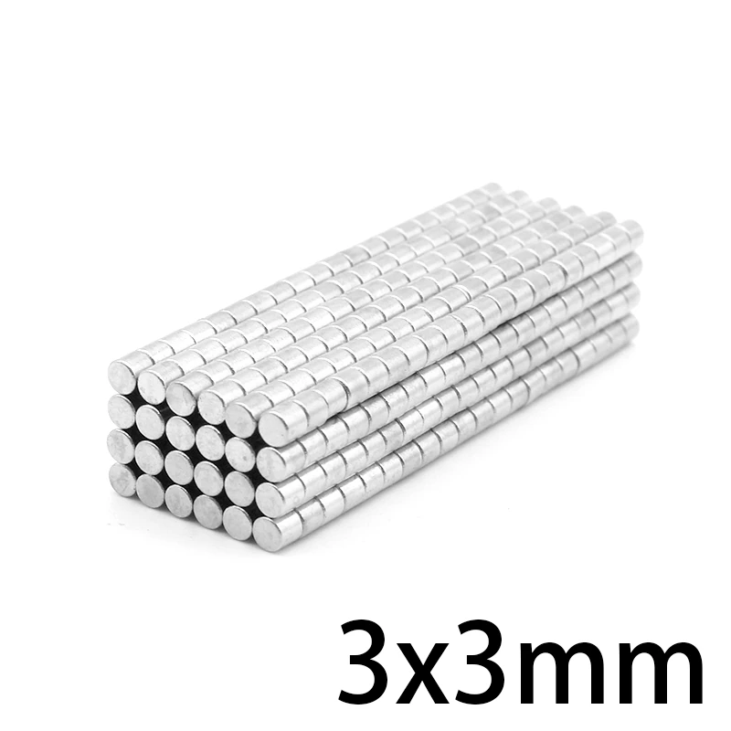 50/100/200/500/1000/2000PCS 3×3 Mini Small Disc Search Magnet Magnets Round Neodymium Permanent Strong Magnets For Refrigerator