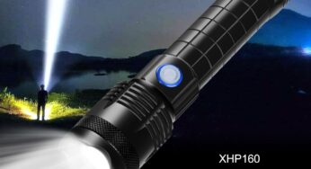 50W Powerful XHP160 LED Flashlight Zoomable USB Charging Torch 5 Mode IPX4 Waterproof Tactical Flashlight Lantern Camping Light