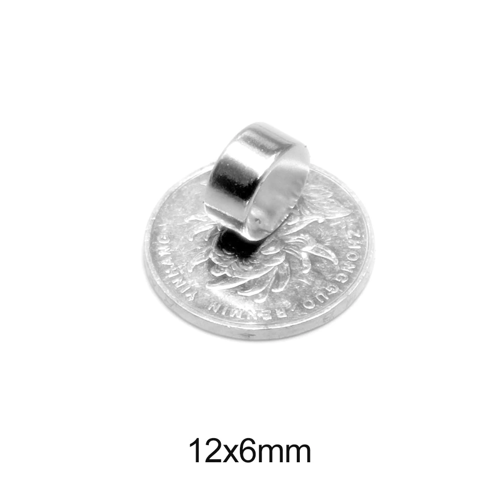 5~100PCS 12×6 mm Minor Search Magnetic magnet Strong 12mm x 6mm Small Round NdFeB Magnets 12x6mm Permanent Magnets Disc 12*6 mm