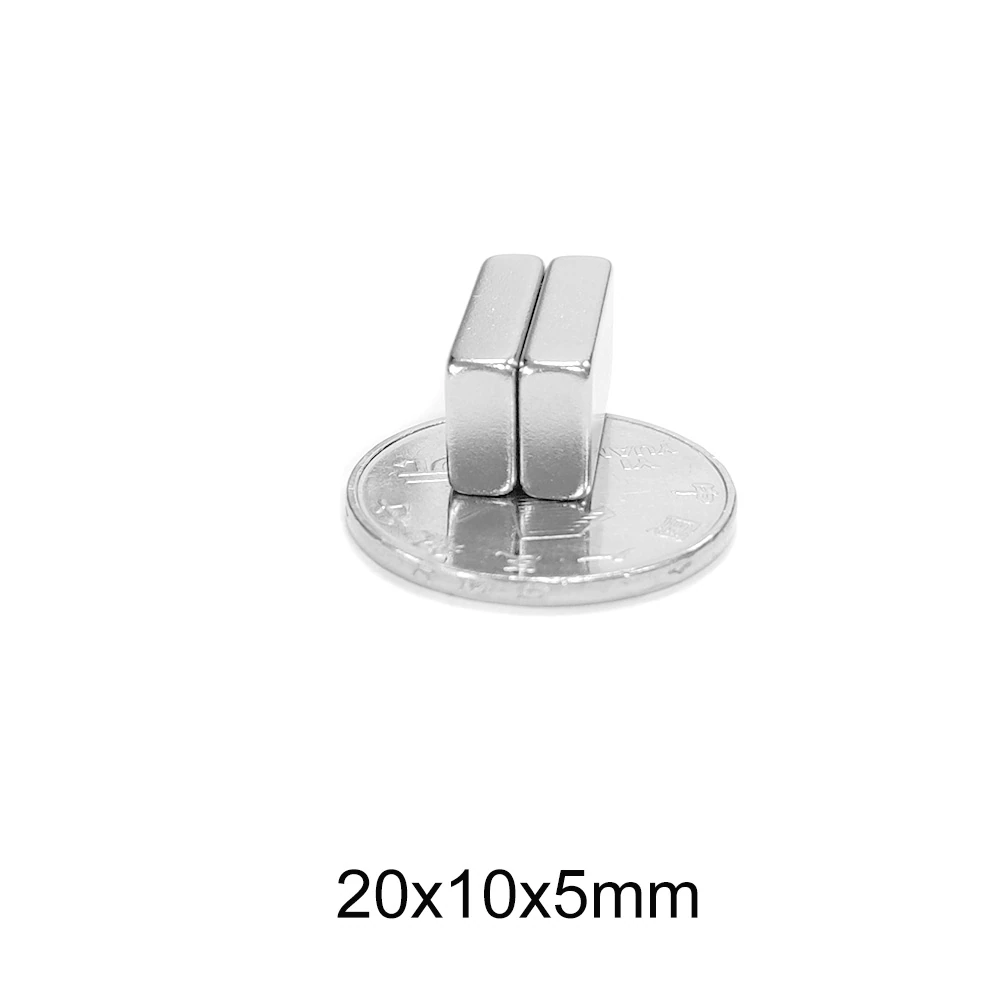 5~50PCS 20x10x5 mm Powerful Quadrate Magnetic Permanent Magnet 20x10x5mm Strong Neodymium Magnets 20*10*5 Block Search Magnet