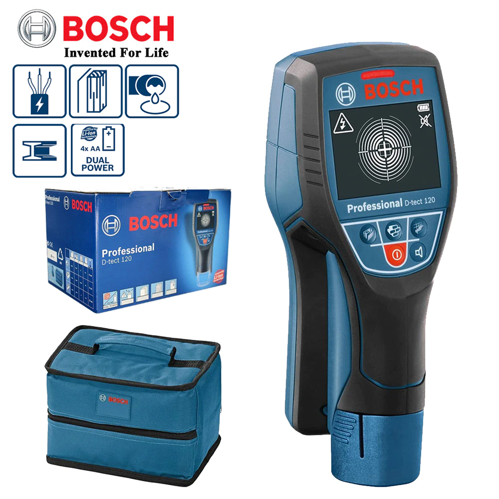 BOSCH D-TECT 120 Professional Waterproof Digital Metal Detector Underground Wall Scanner High Quality Stud Finder tools