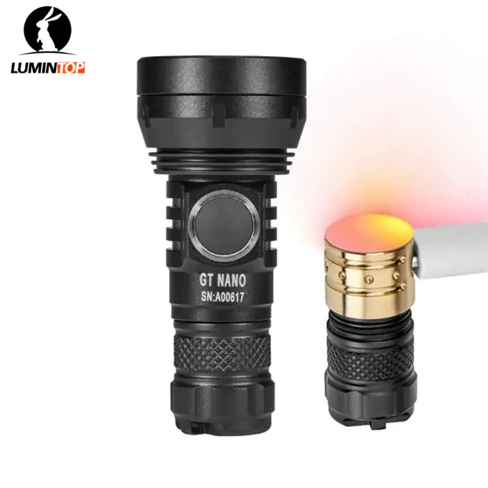 LUMINTOP GT Nano Mini Flashlight 450 Lumen Rechargeable Keychain Light 10180 Battery for Search, Rescue ,Outdoor Sports