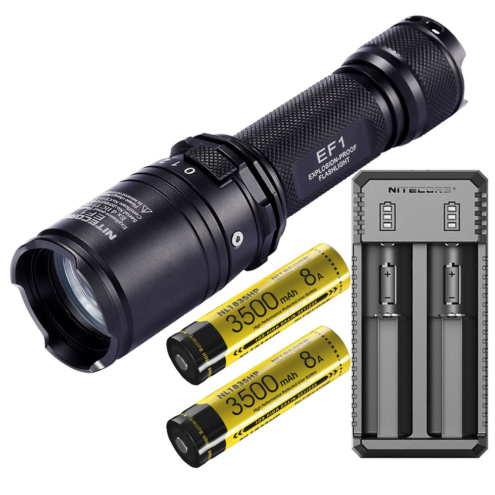 NITECORE EF1 Explosion-proof Flashlight XM-L2 U3 LED max 830 lumens beam distance 270 meter white light industrial search torch