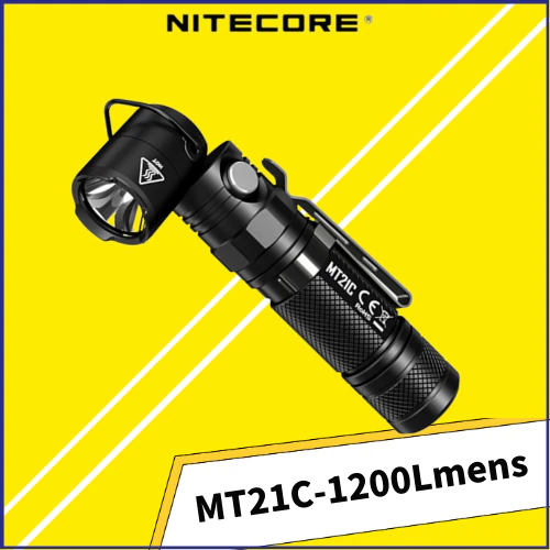 NITECORE MT21C Multifunctional 90° Adjustable flashlight 1000Lumens USB rechargeable Troch Light Built-in battery Super Bright
