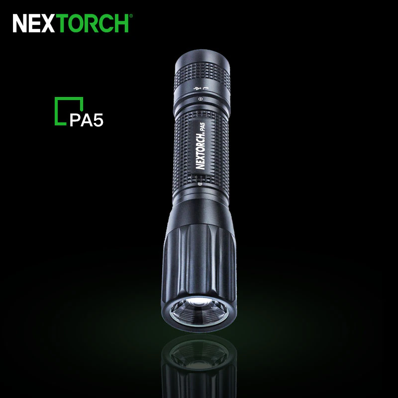 Nextorch PA5 360° Focusing Adjustable USB Rechargeable Flashlight, 660LM with 18650 Battery for Camping, Self Defense, EDC