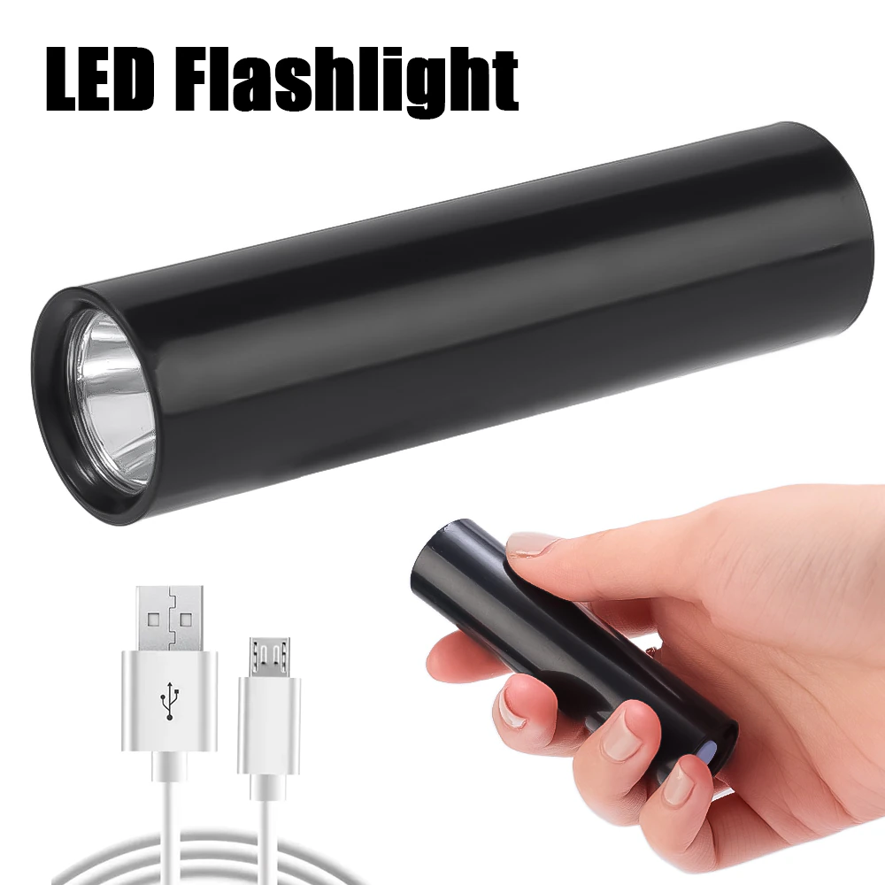 Portable LED Flashlights Mini USB Rechargeable Flashlights 3 Lighting Modes Fixed Focus Torches Waterproof Outdoor Camping Lamp post thumbnail image