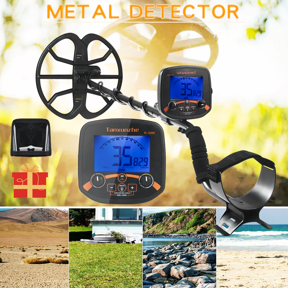 TC-600 13 Inch Professional Metal Detector Underground Depth Search Finder Gold Detector Treasure Hunter Detecting Pinpointer