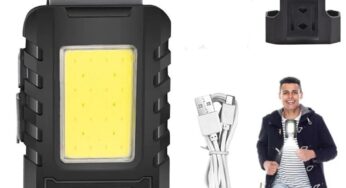 Mini LED Flashlight USB Rechargeable Magnetic Running Chest Light Work Light Clip-on Light Night Emergency Light