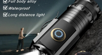 Powerful LED Flashlight Super Bright Keychain Light Mini Rechargeable Flashlight Camping Search Light With Power Indicator