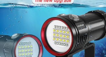 Professional Underwater 27 LED Photography Light Highlight Lamp 22800Lumens Diving Flashlight 100M Waterproof Video Camera torch