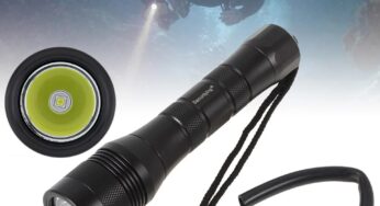 SecurityIng 1050LM Diving Flashlight LED Diver Spare Torch 150M Depth Narrow Beam /Wide Beam Scuba Light for Outdoor